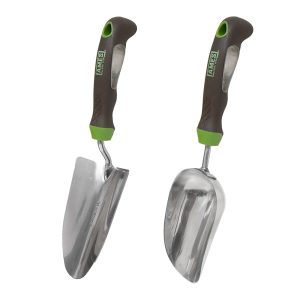 AMES 24452009 Ergonomic Gel Grip Backyard Device Set – 2 Items Together with Hand Trowel and Soil Scoop