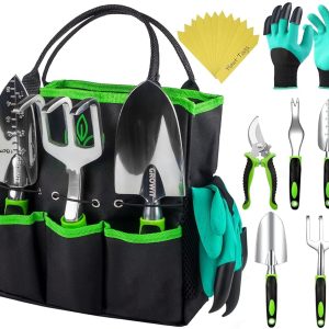 GROWIT 22-Piece Heavy Obligation Gardening Device Set – Ergonomic and Sturdy Presents for Males, Girls, and Mothers